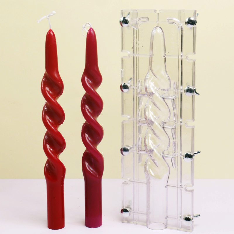 Candle Making Diy Kit - Kolumna z skręconym paskiem Akrylowa forma