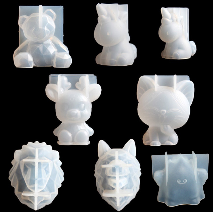 Candle Making Items - Przezroczysty jednorożec silikonowe formy z żywicy