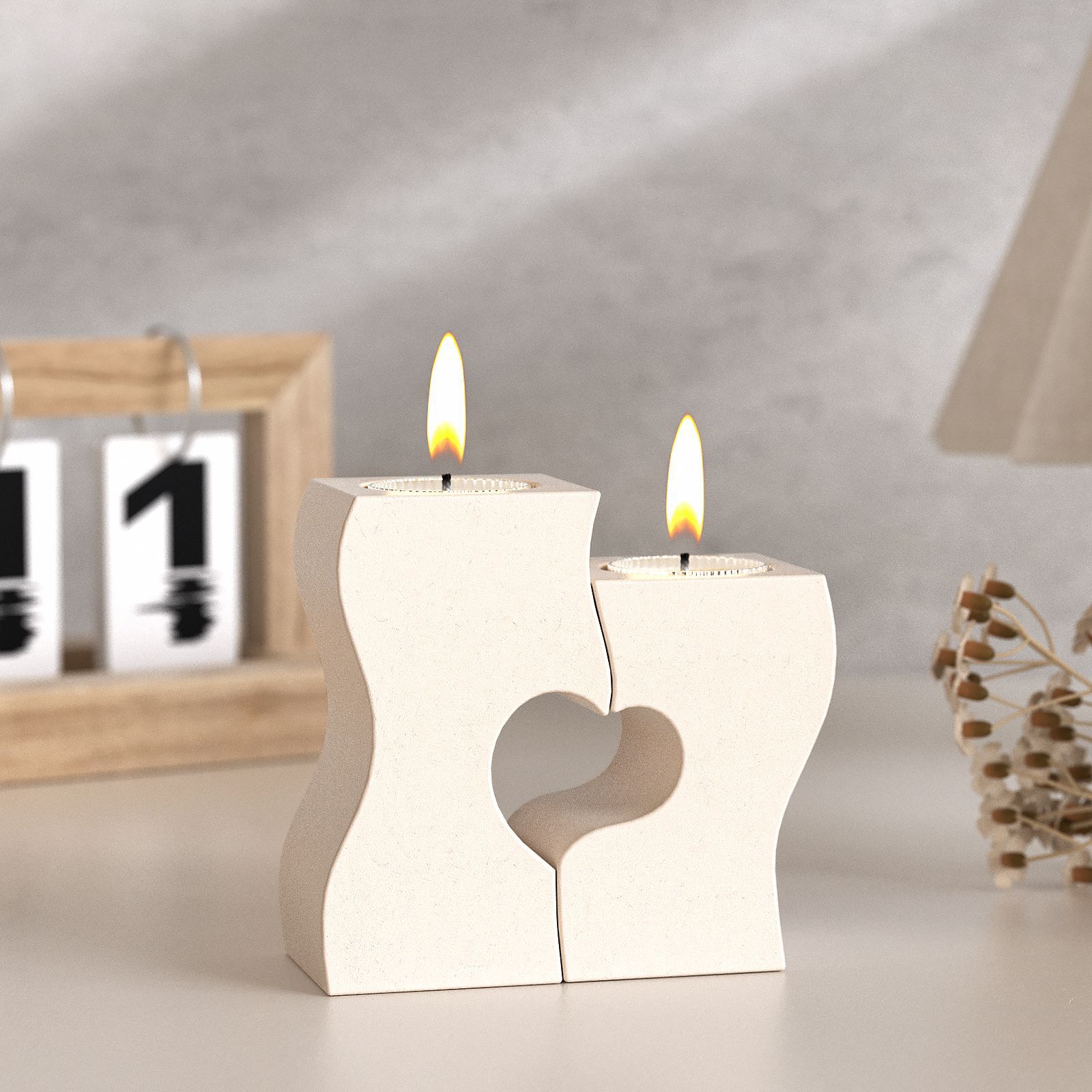 S Heart Candlestick Silicone M – Candle Making Items recenzja i cena
